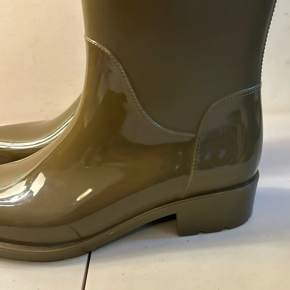 Sam Edelman Rubber Rain Glossy Knee-High Boots - Picture 9 of 14